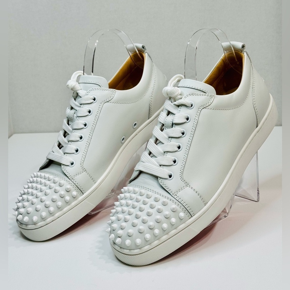 Christian Louboutin Louis Junior Spikes Leather Sneakers Size EU-42 Men’s Size 9 - Picture 3 of 15